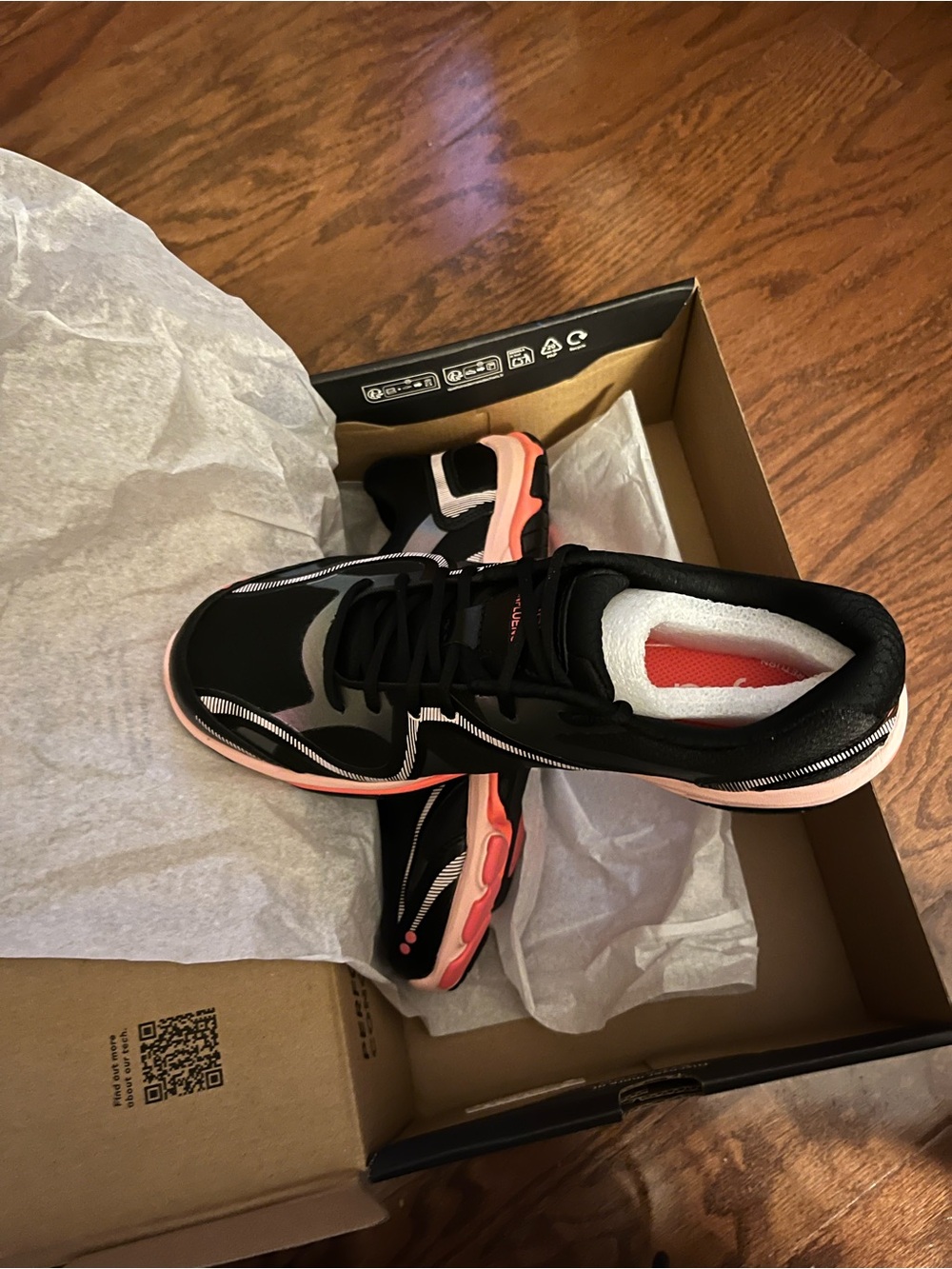 Ryka Women’s Black and Coral Pink Athletic Sneakers